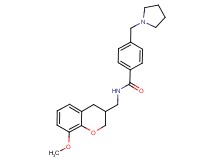 N-[(8-methoxy-3,4-dihydro-2H-chromen-3-yl)methyl]-4-(pyrrolidin-1-ylmethyl)benzamide