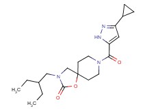8-[(3-cyclopropyl-1H-pyrazol-5-yl)carbonyl]-3-(2-ethylbutyl)-1-oxa-3,8-diazaspiro[4.5]decan-2-one