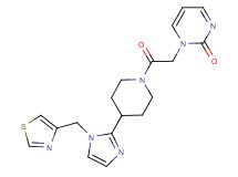 1-(2-oxo-2-{4-[1-(1,3-thiazol-4-ylmethyl)-1H-imidazol-2-yl]piperidin-1-yl}ethyl)pyrimidin-2(1H)-one