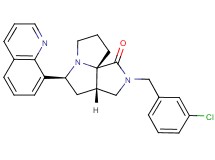 (3aS*,5S*,9aS*)-2-(3-chlorobenzyl)-5-(8-quinolinyl)hexahydro-7H-pyrrolo[3,4-g]pyrrolizin-1(2H)-one