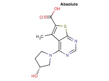 4-[(3R)-3-hydroxypyrrolidin-1-yl]-5-methylthieno[2,3-d]pyrimidine-6-carboxylic acid