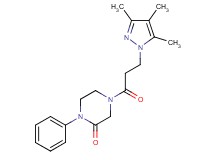 1-phenyl-4-[3-(3,4,5-trimethyl-1H-pyrazol-1-yl)propanoyl]-2-piperazinone