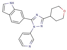 6-[1-pyridin-3-yl-3-(tetrahydro-2H-pyran-4-yl)-1H-1,2,4-triazol-5-yl]-1H-indole