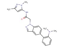 2-{5-[2-(dimethylamino)phenyl]-1H-indazol-1-yl}-N-(1,3-dimethyl-1H-pyrazol-5-yl)acetamide