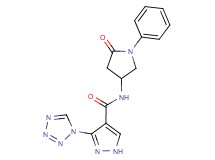 N-(5-oxo-1-phenyl-3-pyrrolidinyl)-3-(1H-tetrazol-1-yl)-1H-pyrazole-4-carboxamide