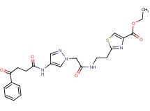 ethyl 2-{2-[({4-[(4-oxo-4-phenylbutanoyl)amino]-1H-pyrazol-1-yl}acetyl)amino]ethyl}-1,3-thiazole-4-carboxylate