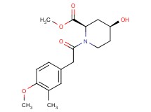 methyl (2R*,4S*)-4-hydroxy-1-[(4-methoxy-3-methylphenyl)acetyl]piperidine-2-carboxylate