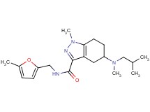 5-[isobutyl(methyl)amino]-1-methyl-N-[(5-methyl-2-furyl)methyl]-4,5,6,7-tetrahydro-1H-indazole-3-carboxamide