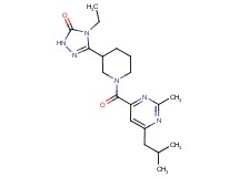 4-ethyl-5-{1-[(6-isobutyl-2-methylpyrimidin-4-yl)carbonyl]piperidin-3-yl}-2,4-dihydro-3H-1,2,4-triazol-3-one