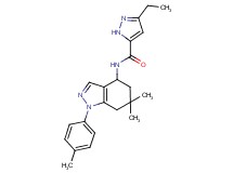 N-[6,6-dimethyl-1-(4-methylphenyl)-4,5,6,7-tetrahydro-1H-indazol-4-yl]-3-ethyl-1H-pyrazole-5-carboxamide