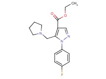 ethyl 1-(4-fluorophenyl)-5-(1-pyrrolidinylmethyl)-1H-pyrazole-4-carboxylate