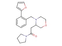 4-[2-(2-furyl)benzyl]-3-[2-oxo-2-(1-pyrrolidinyl)ethyl]morpholine