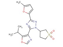 1-(1,1-dioxidotetrahydro-3-thienyl)-5-(5-isopropyl-1,3-oxazol-4-yl)-3-(5-methyl-2-furyl)-1H-1,2,4-triazole