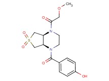 4-{[(4aS*,7aR*)-4-(methoxyacetyl)-6,6-dioxidohexahydrothieno[3,4-b]pyrazin-1(2H)-yl]carbonyl}phenol