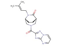 (1S*,5R*)-6-(3-methyl-2-buten-1-yl)-3-([1,2,4]triazolo[1,5-a]pyrimidin-2-ylcarbonyl)-3,6-diazabicyclo[3.2.2]nonan-7-one