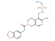 N-{[7-(1,3-benzodioxol-5-ylacetyl)-3-methyl-5,6,7,8-tetrahydro-2,7-naphthyridin-4-yl]methyl}ethanesulfonamide