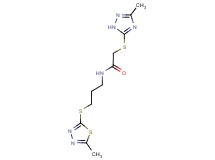 N-{3-[(5-methyl-1,3,4-thiadiazol-2-yl)thio]propyl}-2-[(3-methyl-1H-1,2,4-triazol-5-yl)thio]acetamide