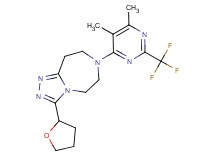 7-[5,6-dimethyl-2-(trifluoromethyl)pyrimidin-4-yl]-3-(tetrahydrofuran-2-yl)-6,7,8,9-tetrahydro-5H-[1,2,4]triazolo[4,3-d][1,4]diazepine