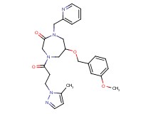6-[(3-methoxybenzyl)oxy]-4-[3-(5-methyl-1H-pyrazol-1-yl)propanoyl]-1-(2-pyridinylmethyl)-1,4-diazepan-2-one