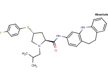 (4R)-N-(10,11-dihydro-5H-dibenzo[b,f]azepin-3-yl)-4-[(4-fluorophenyl)thio]-1-isobutyl-L-prolinamide