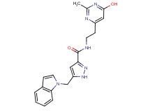 N-[2-(6-hydroxy-2-methylpyrimidin-4-yl)ethyl]-5-(1H-indol-1-ylmethyl)-1H-pyrazole-3-carboxamide