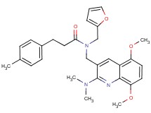 N-{[2-(dimethylamino)-5,8-dimethoxy-3-quinolinyl]methyl}-N-(2-furylmethyl)-3-(4-methylphenyl)propanamide