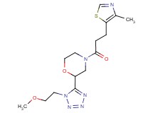 2-[1-(2-methoxyethyl)-1H-tetrazol-5-yl]-4-[3-(4-methyl-1,3-thiazol-5-yl)propanoyl]morpholine
