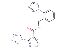 3-(1H-tetrazol-1-yl)-N-[2-(1H-1,2,4-triazol-1-yl)benzyl]-1H-pyrazole-4-carboxamide