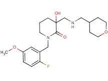 1-(2-fluoro-5-methoxybenzyl)-3-hydroxy-3-{[(tetrahydro-2H-pyran-4-ylmethyl)amino]methyl}piperidin-2-one