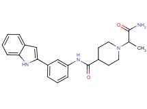 1-(2-amino-1-methyl-2-oxoethyl)-N-[3-(1H-indol-2-yl)phenyl]piperidine-4-carboxamide