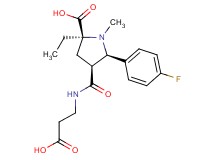 (2S*,4S*,5R*)-4-{[(2-carboxyethyl)amino]carbonyl}-2-ethyl-5-(4-fluorophenyl)-1-methylpyrrolidine-2-carboxylic acid