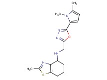 N-{[5-(1,5-dimethyl-1H-pyrrol-2-yl)-1,3,4-oxadiazol-2-yl]methyl}-2-methyl-4,5,6,7-tetrahydro-1,3-benzothiazol-4-amine