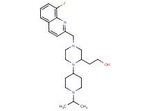 2-[4-[(8-fluoro-2-quinolinyl)methyl]-1-(1-isopropyl-4-piperidinyl)-2-piperazinyl]ethanol