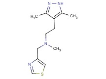 2-(3,5-dimethyl-1H-pyrazol-4-yl)-N-methyl-N-(1,3-thiazol-4-ylmethyl)ethanamine