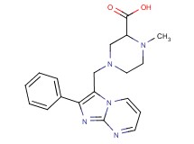 1-methyl-4-[(2-phenylimidazo[1,2-a]pyrimidin-3-yl)methyl]piperazine-2-carboxylic acid