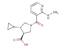(3S*,4S*)-4-cyclopropyl-1-{[2-(methylamino)pyridin-3-yl]carbonyl}pyrrolidine-3-carboxylic acid