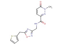1-methyl-6-oxo-N-{[5-(2-thienylmethyl)-1,2,4-oxadiazol-3-yl]methyl}-1,6-dihydropyridazine-3-carboxamide
