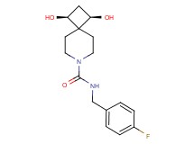 (1R*,3S*)-N-(4-fluorobenzyl)-1,3-dihydroxy-7-azaspiro[3.5]nonane-7-carboxamide