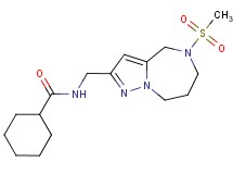 N-{[5-(methylsulfonyl)-5,6,7,8-tetrahydro-4H-pyrazolo[1,5-a][1,4]diazepin-2-yl]methyl}cyclohexanecarboxamide