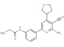 N-{3-[6-amino-5-cyano-4-(tetrahydrofuran-3-yl)pyridin-2-yl]phenyl}propanamide