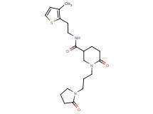 N-[2-(3-methyl-2-thienyl)ethyl]-6-oxo-1-[3-(2-oxo-1-pyrrolidinyl)propyl]-3-piperidinecarboxamide