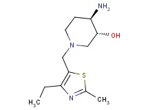 (3R*,4R*)-4-amino-1-[(4-ethyl-2-methyl-1,3-thiazol-5-yl)methyl]piperidin-3-ol