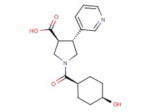 (3S*,4R*)-1-[(cis-4-hydroxycyclohexyl)carbonyl]-4-(3-pyridinyl)-3-pyrrolidinecarboxylic acid