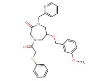 6-[(3-methoxybenzyl)oxy]-4-[(phenylthio)acetyl]-1-(2-pyridinylmethyl)-1,4-diazepan-2-one