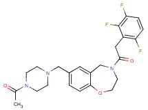 7-[(4-acetyl-1-piperazinyl)methyl]-4-[(2,3,6-trifluorophenyl)acetyl]-2,3,4,5-tetrahydro-1,4-benzoxazepine