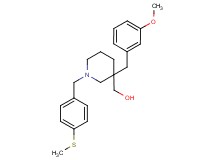 {3-(3-methoxybenzyl)-1-[4-(methylthio)benzyl]-3-piperidinyl}methanol