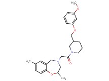 4-(2-{3-[(3-methoxyphenoxy)methyl]-1-piperidinyl}-2-oxoethyl)-2,7-dimethyl-2,3,4,5-tetrahydro-1,4-benzoxazepine