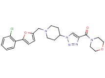 4-{[1-(1-{[5-(2-chlorophenyl)-2-furyl]methyl}-4-piperidinyl)-1H-1,2,3-triazol-4-yl]carbonyl}morpholine