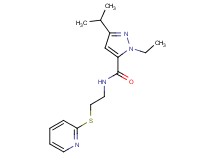 1-ethyl-3-isopropyl-N-[2-(2-pyridinylthio)ethyl]-1H-pyrazole-5-carboxamide
