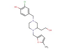2-chloro-4-({3-(2-hydroxyethyl)-4-[(5-methyl-2-furyl)methyl]-1-piperazinyl}methyl)phenol